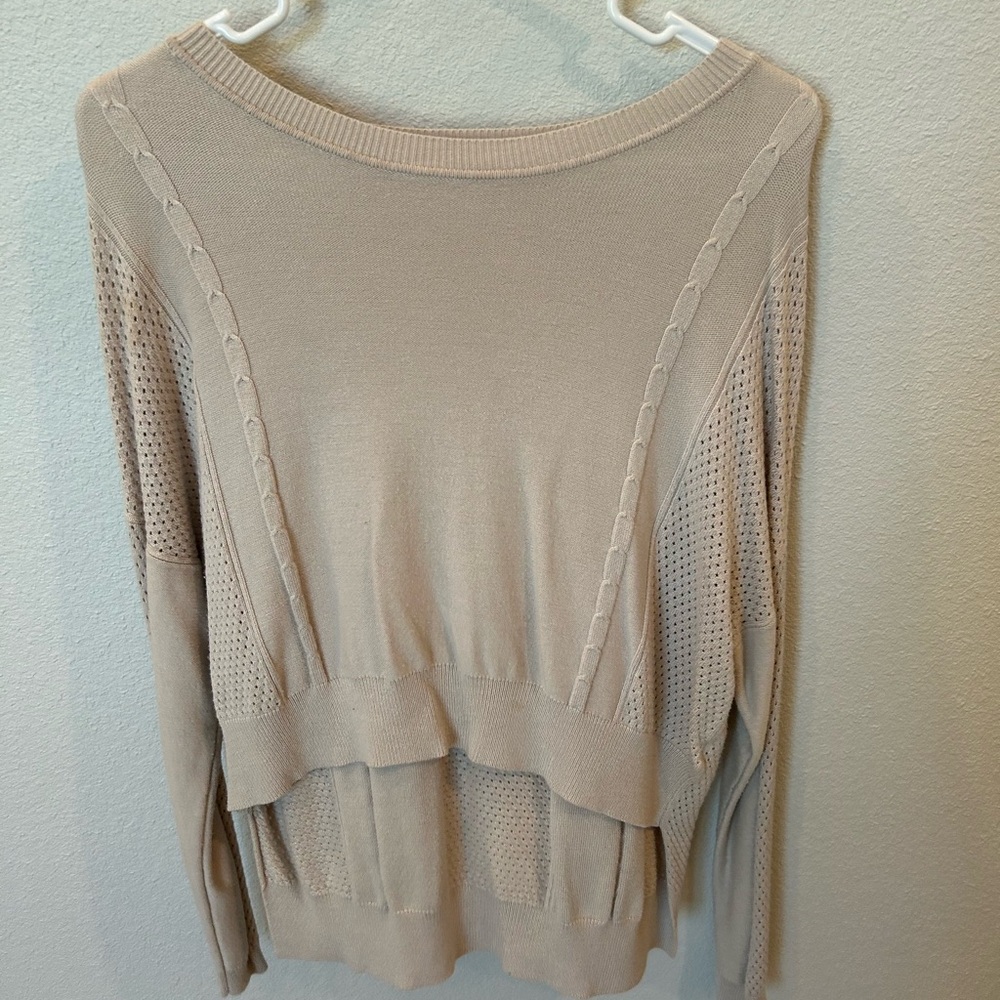 T2 Love Beige Women's Crew Neck Sweater